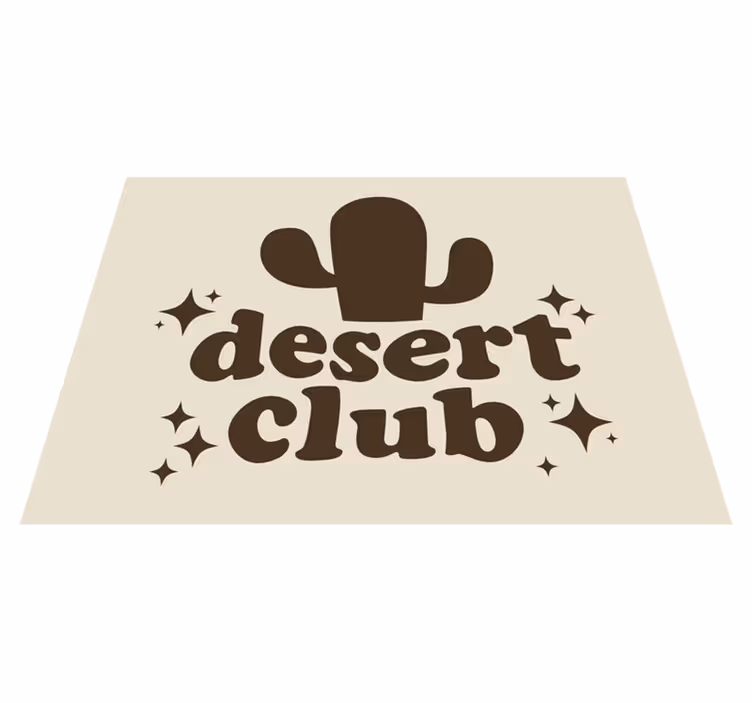 Woestijnclub thema vinyl tapijt zinnen en teksten - TenStickers