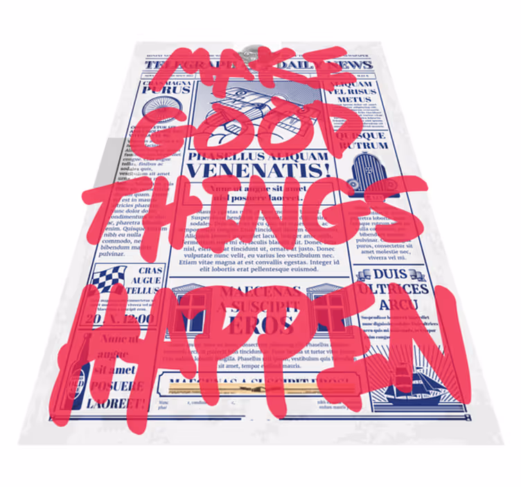 Goede dingen maken vinyl tapijt zinnen en teksten - TenStickers