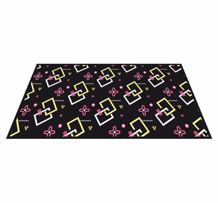 Vinyl tapijt geometrisch moderne patroonspel - TenStickers