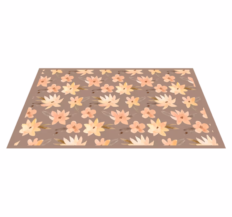 Bloemmotiefreeks vinyl tapijt bloemen en planten - TenStickers