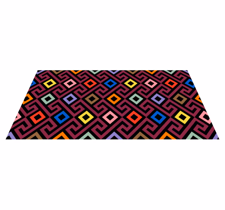 Levendige stijl vinyl tapijt geometrisch - TenStickers