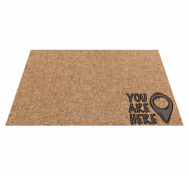 Je bent hier vinyl tapijt minimalistisch - TenStickers