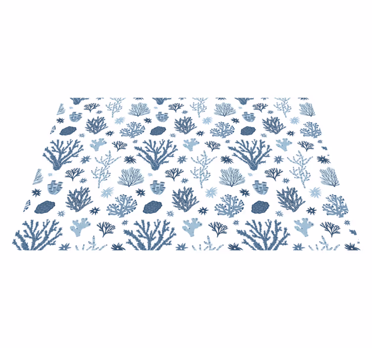 Koraalrifpatroon vinyl tapijt natuur - TenStickers