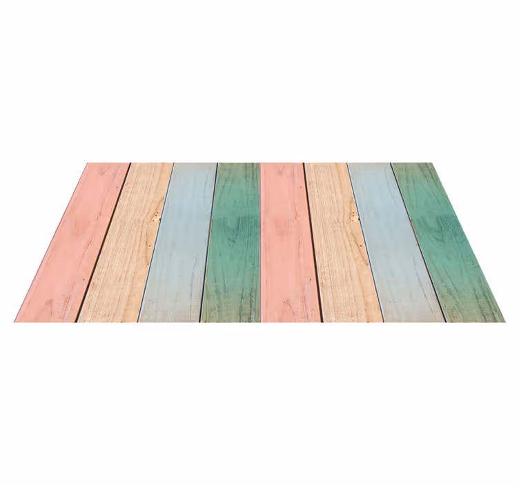 Pastel plank oppervlak vinyl tapijt houtstructuur - TenStickers