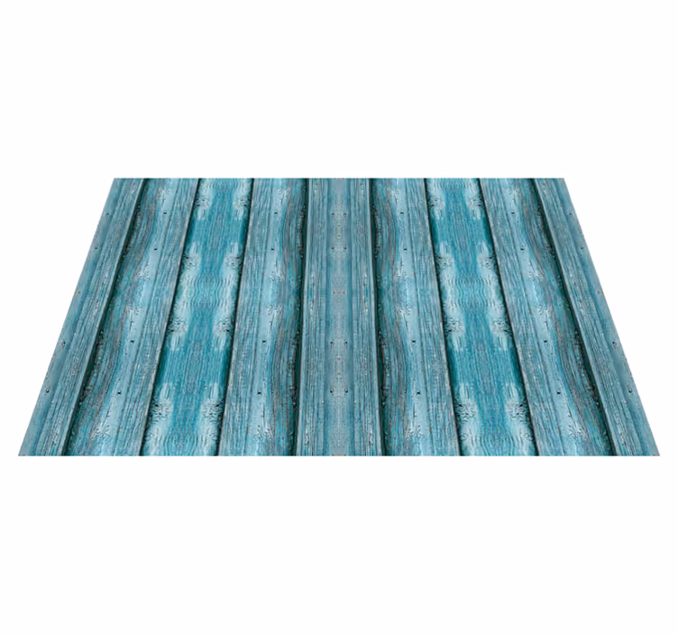 Verweerd blauw motief vinyl tapijt houtstructuur - TenStickers