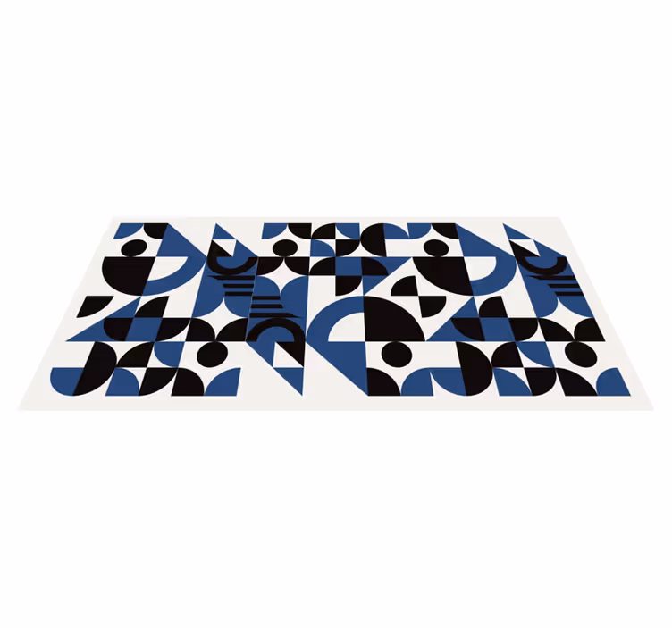 Energetische vormen vinyl tapijt geometrisch - TenStickers