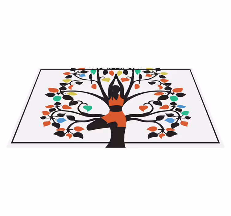 Vrouwenboom vinyl tapijt natuur - TenStickers