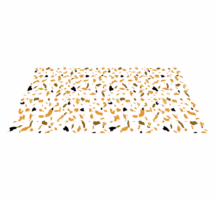 Wit en bruin terrazzo vinyl tapijt textuur - TenStickers