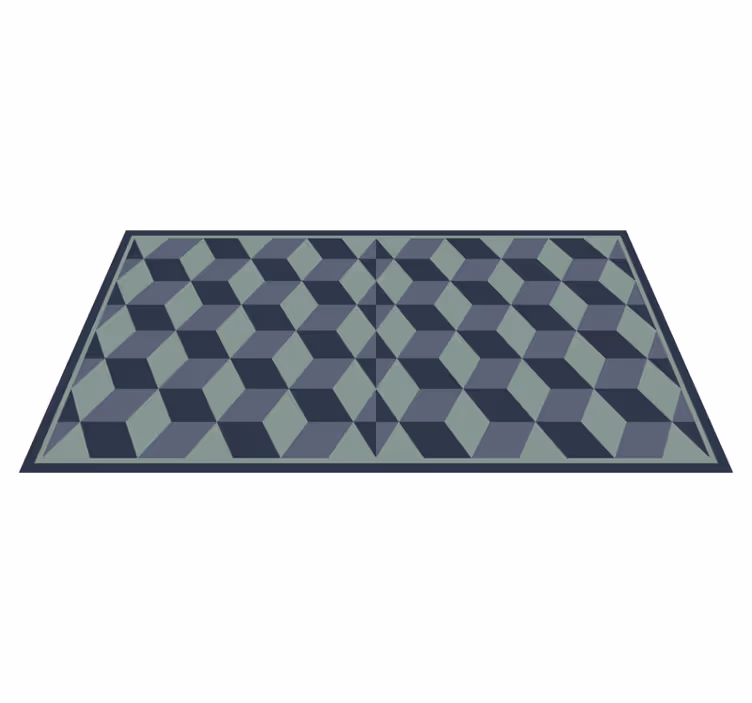Kubisch patroonspel vinyl tapijt geometrisch - TenStickers