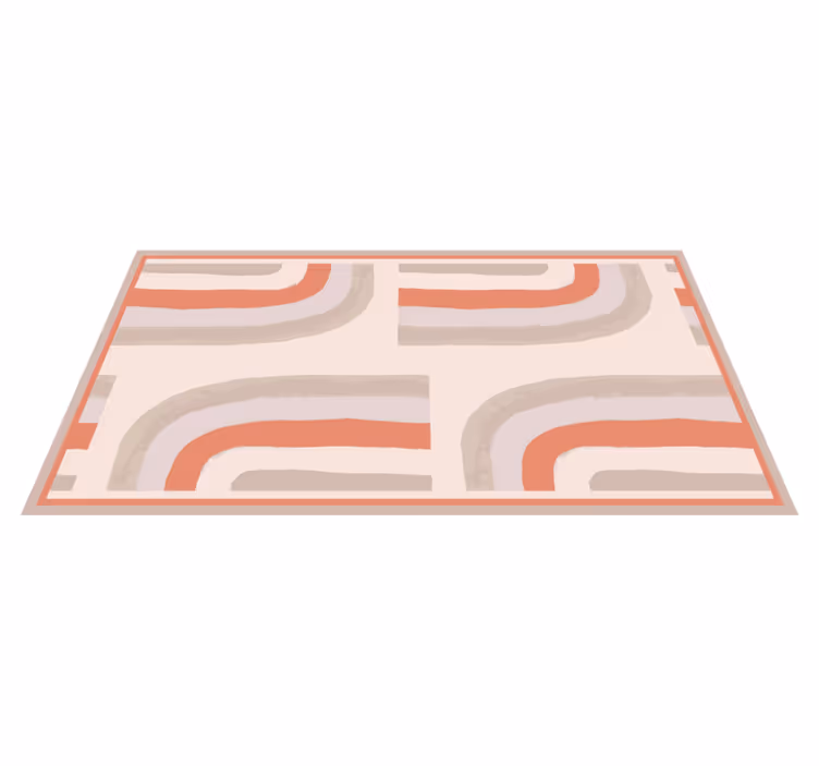 Zachte kleurgolven vinyl tapijt badkamer - TenStickers