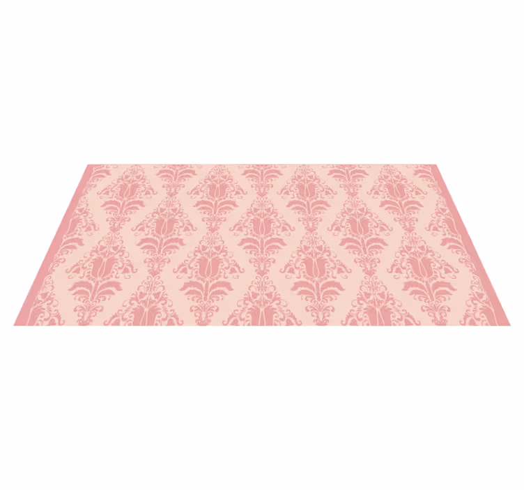 Elegant roze motief Vinyl tapijt ontvangsthal - TenStickers