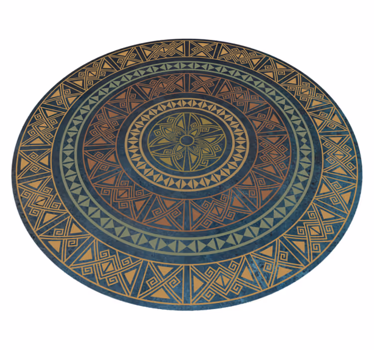 Oude mandala vinyl tapijt etnisch - TenStickers