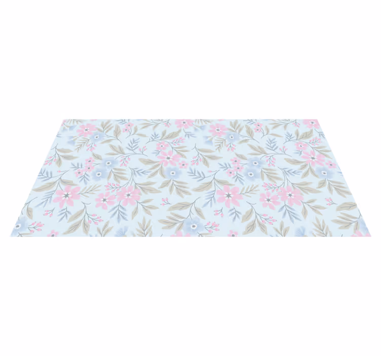 Bloemen Pastel Ontwerp vinyl vloerkleed - TenStickers