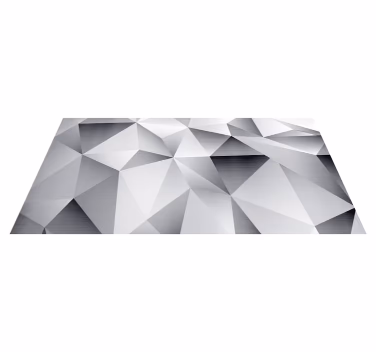 Monochroom Geometrisch Patroon vinyl vloerkleed - TenStickers