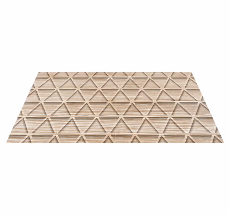 Geometrisch Driehoek Ontwerp Houtstructuur vinyl tapijt - TenStickers