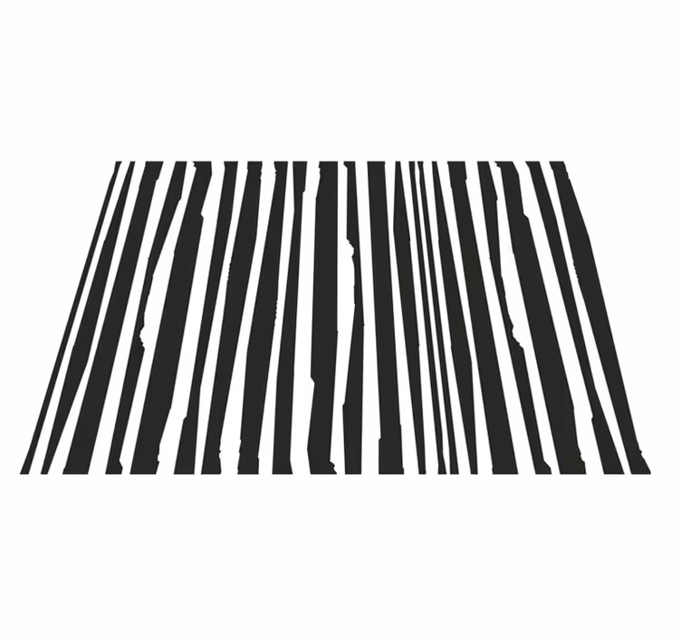 Gestreept monochroom ontwerp strepen vloerkleed - TenStickers