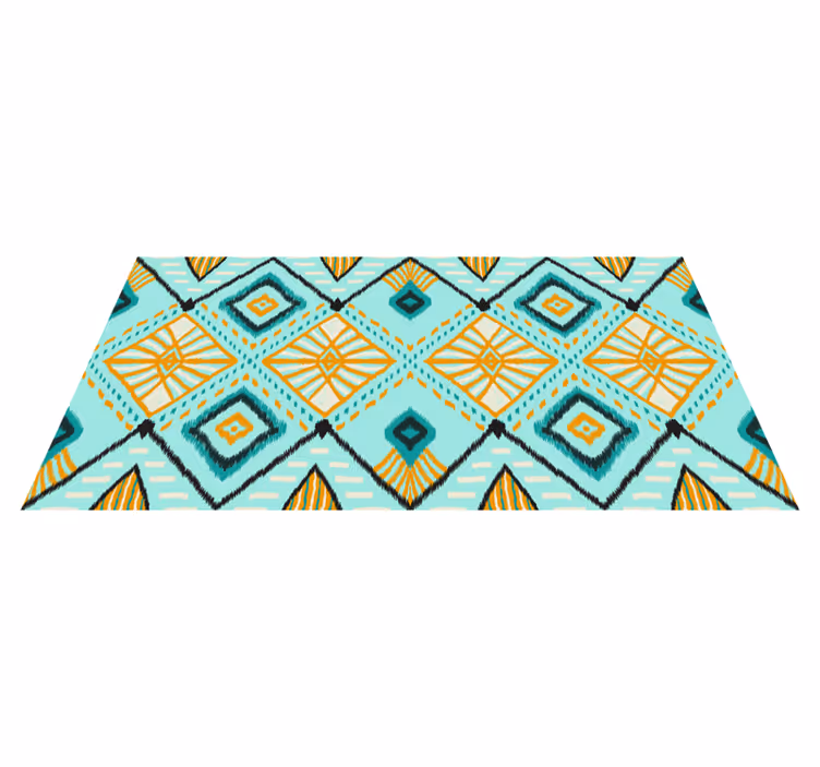 Tribal geometrisch patroon vinyl tapijt etnisch - TenStickers