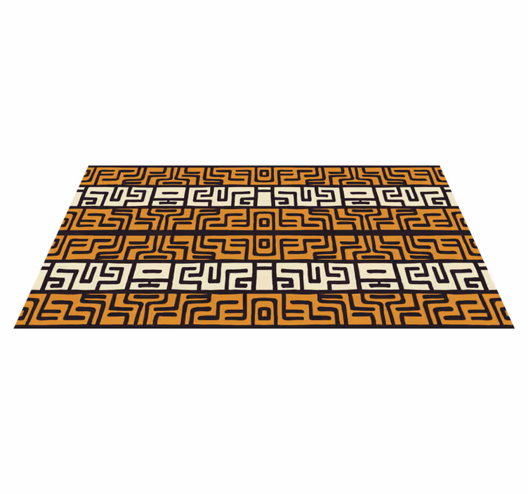 Geometrisch labyrintpatroon vinyl tapijt strepen - TenStickers
