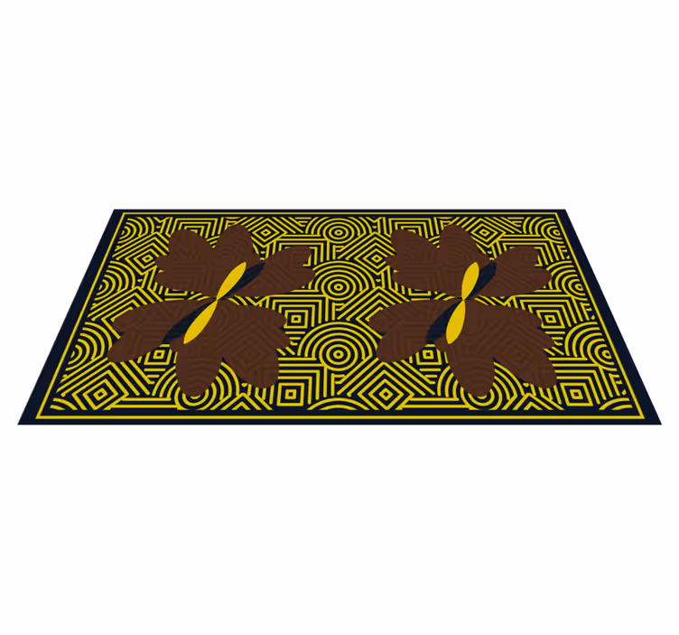 Geometrisch bloemenverhouding vinyl tapijt geometrisch - TenStickers