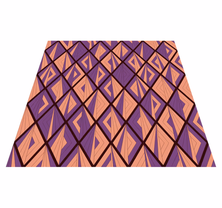 Geometrische patroonharmonie vinyl tapijt geometrisch - TenStickers