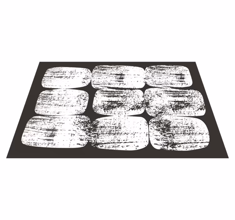 Getextureerde blokken vinyl tapijt rechthoekig - TenStickers