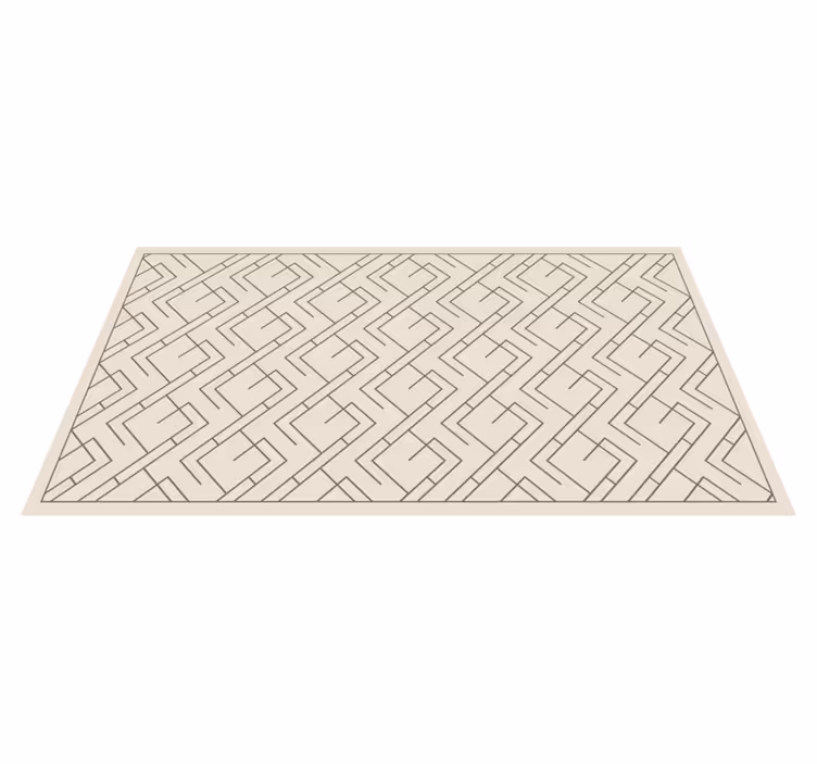 Geometrisch labyrintontwerp vinyl tapijt geometrisch - TenStickers