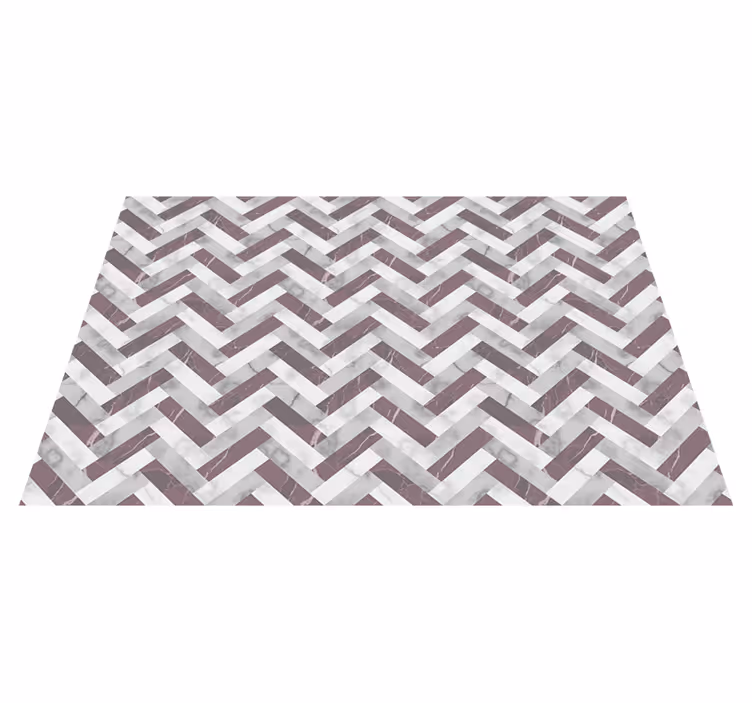 Overlay met chevronpatroon vinyl tapijt geometrisch - TenStickers
