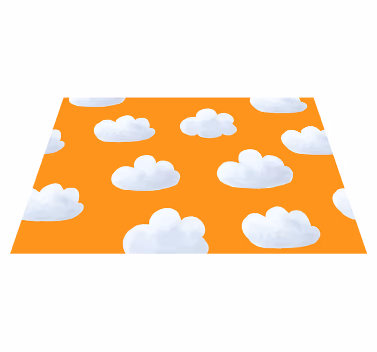 Bewolkte hemel vloerbedekking vinyl tapijt kind - TenStickers