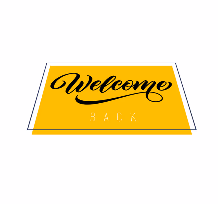 Welkom terug groet Vinyl tapijt ontvangsthal - TenStickers