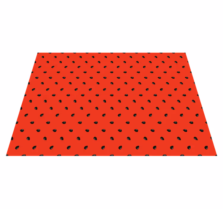 Rood zaadpatroon vinyl tapijt keuken - TenStickers