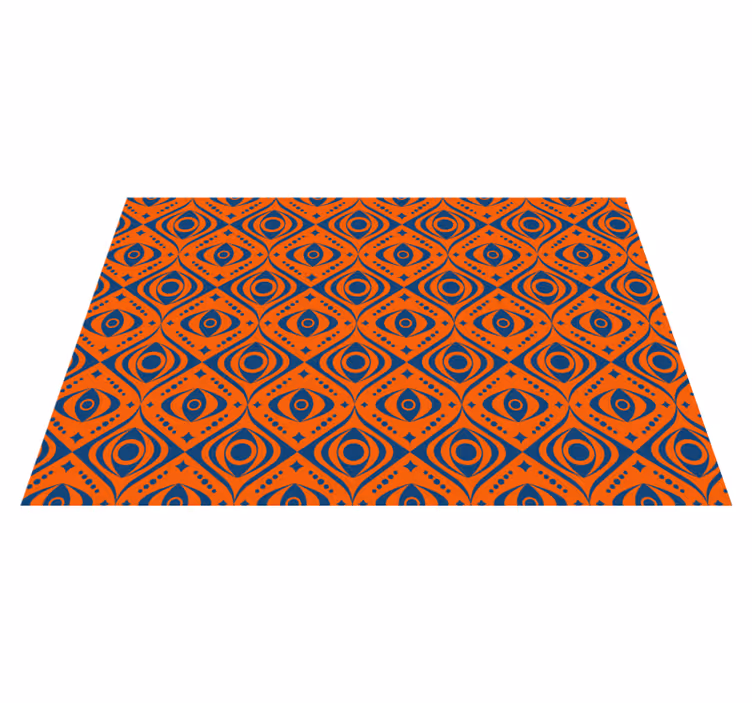 Geometrisch oogpatroon vinyl tapijt geometrisch - TenStickers