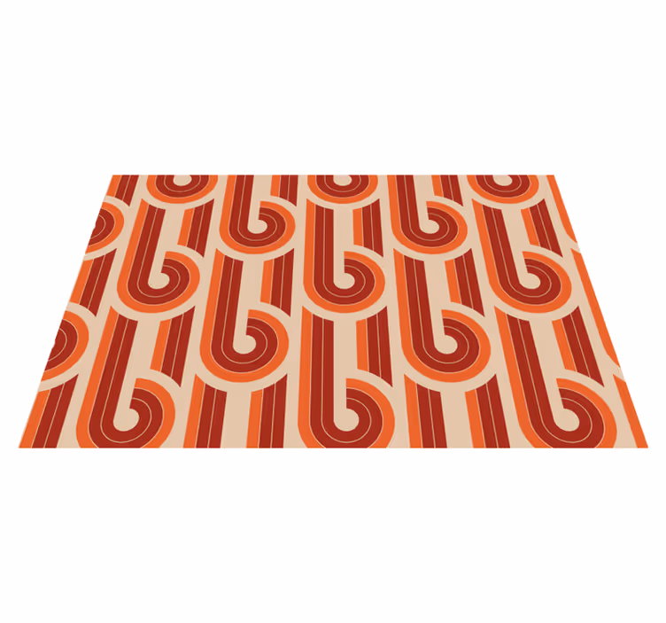 Retro geometrisch patroon vinyl tapijt geometrisch - TenStickers