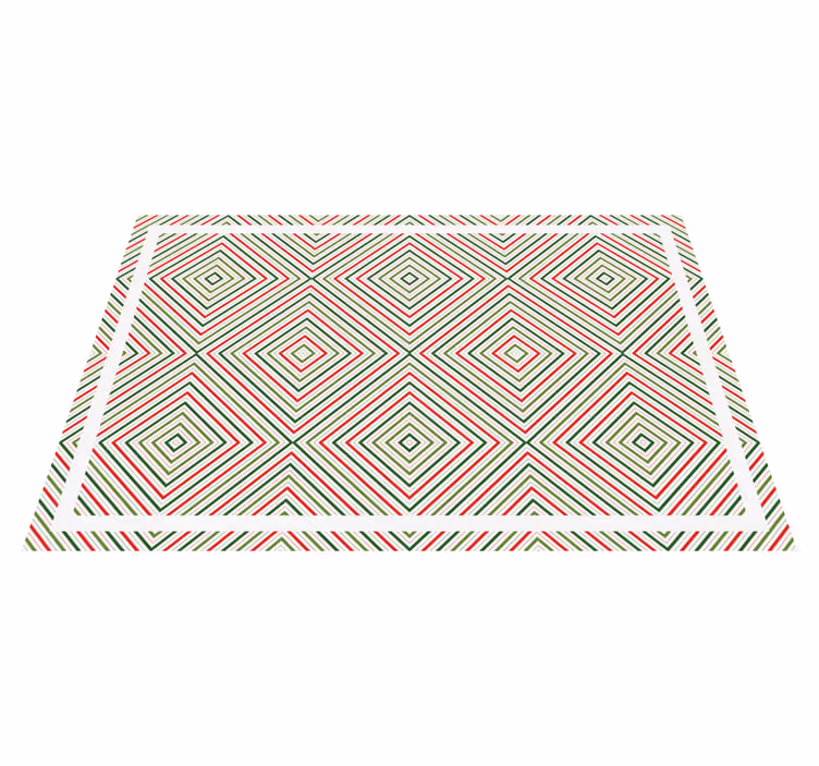 Geometrisch ruitpatroon vinyl tapijt geometrisch - TenStickers