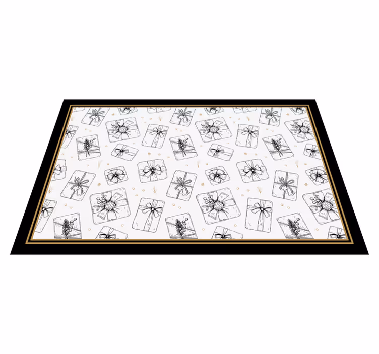 Feestelijk cadeaupatroon vinyl tapijt kerstmis - TenStickers