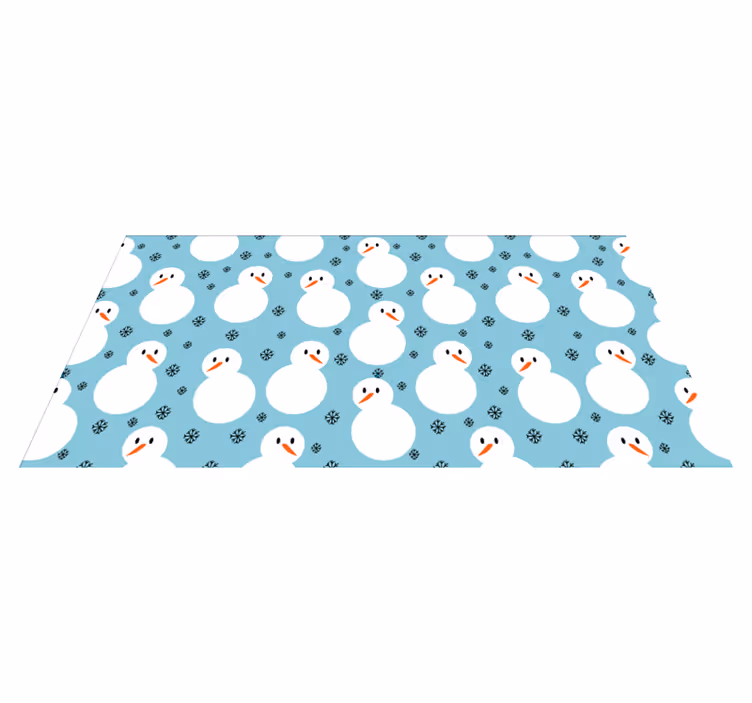 Sneeuwpop feestelijk oppervlak vinyl tapijt kerstmis - TenStickers