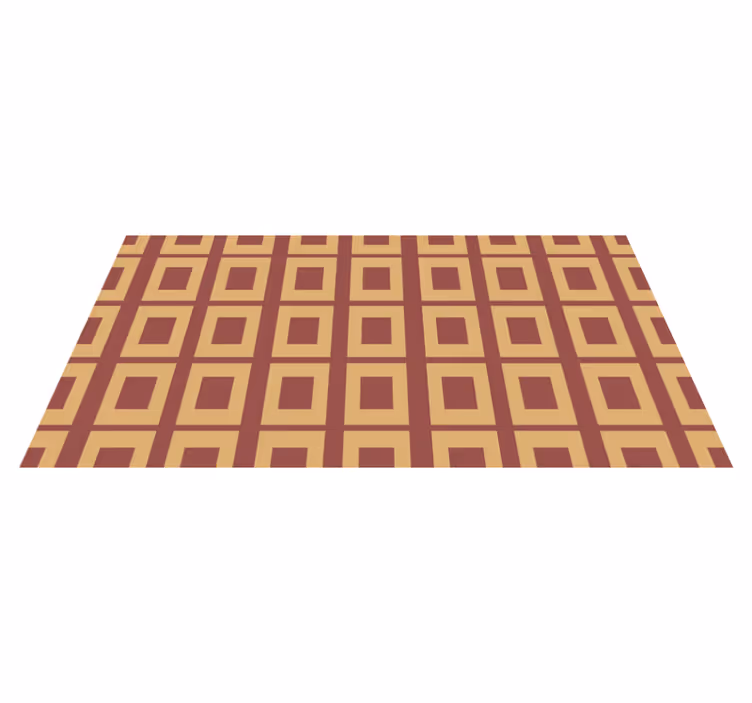 Geometrische vierkanten vinyl tapijt  - TenStickers