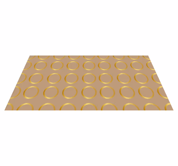 Geometrisch cirkelpatroon vinyl tapijt strepen - TenStickers
