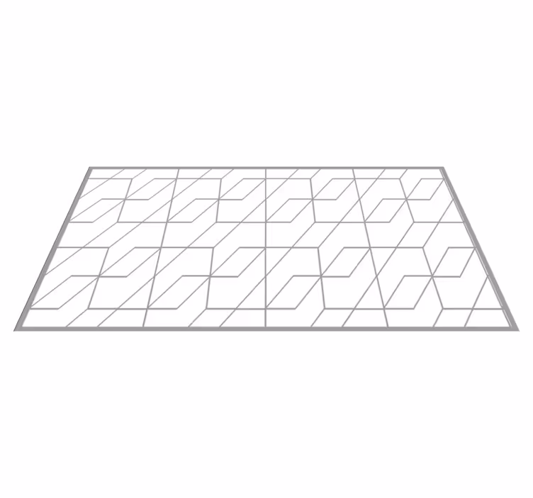 Geometrisch zigzagpatroon vinyl tapijt  - TenStickers