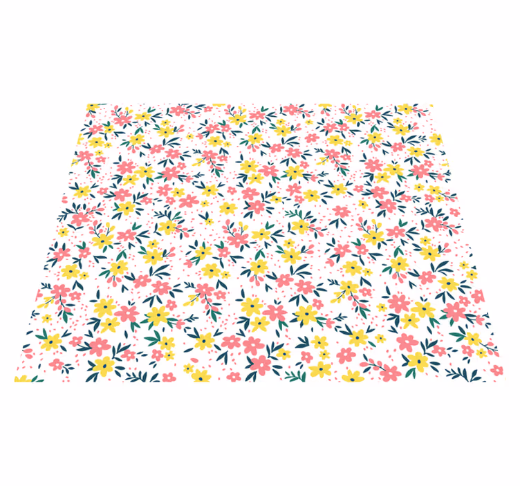Kleurrijke bloemen lente vinyl tapijt  - TenStickers