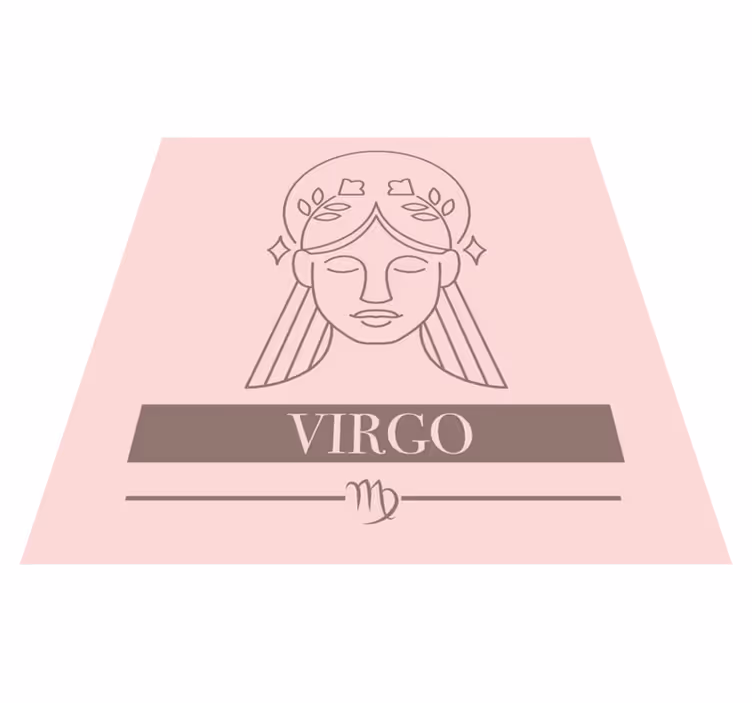 Maagd sterrenbeeld symbool vinyl tapijt zinnen en teksten - TenStickers