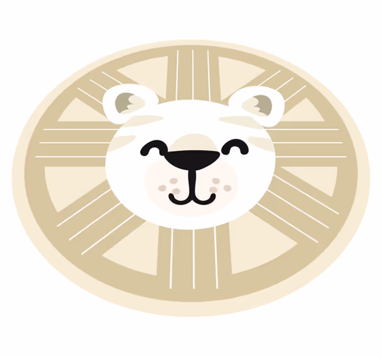 Lachende leeuw afbeelding vinyl tapijt baby - TenStickers