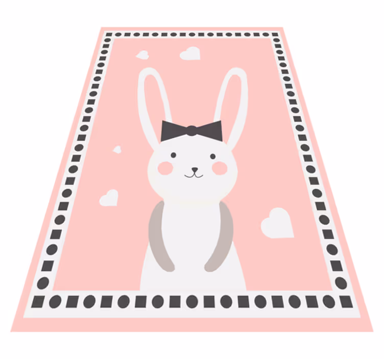 Konijntjes kinderkamer decor vinyl tapijt baby - TenStickers