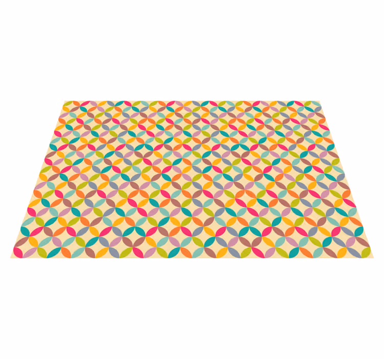 Kleurrijk geometrisch vinyl tapijt  - TenStickers