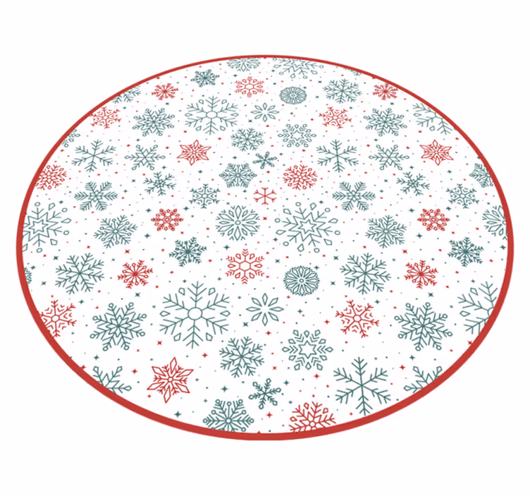 Sneeuwvlokken ontwerp vinyl tapijt kerstmis - TenStickers