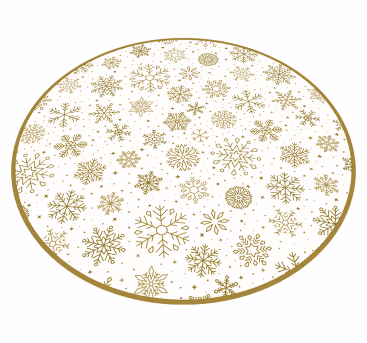 Sneeuwvlok patroon vinyl tapijt kerstmis - TenStickers