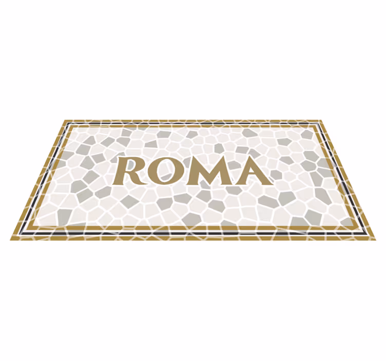 Gepersonaliseerde roma vinyl tapijt met naam - TenStickers