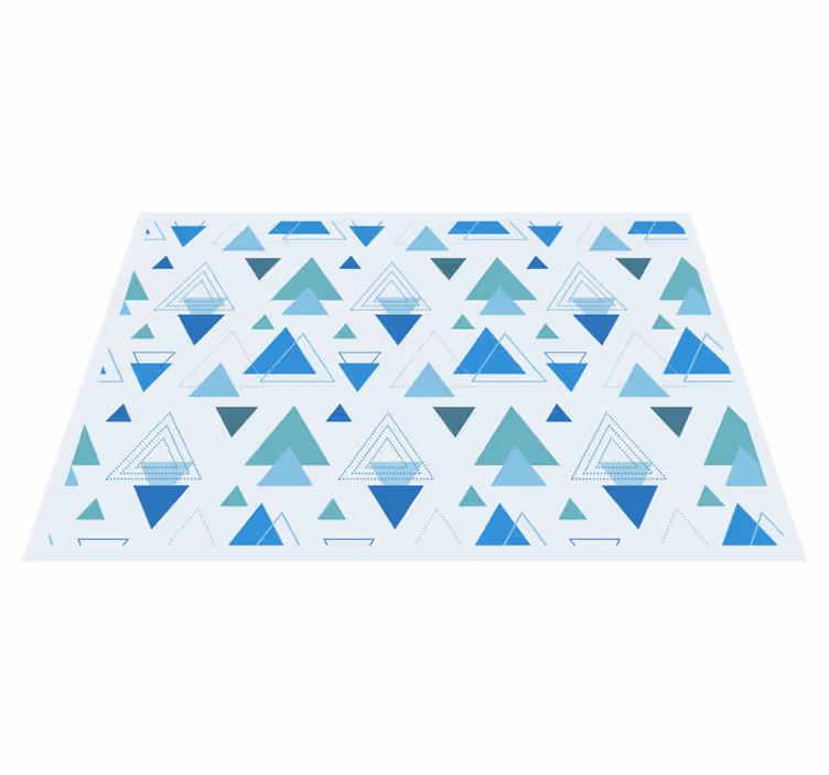 Geometrische driehoeken patroon vinyl tapijt  - TenStickers