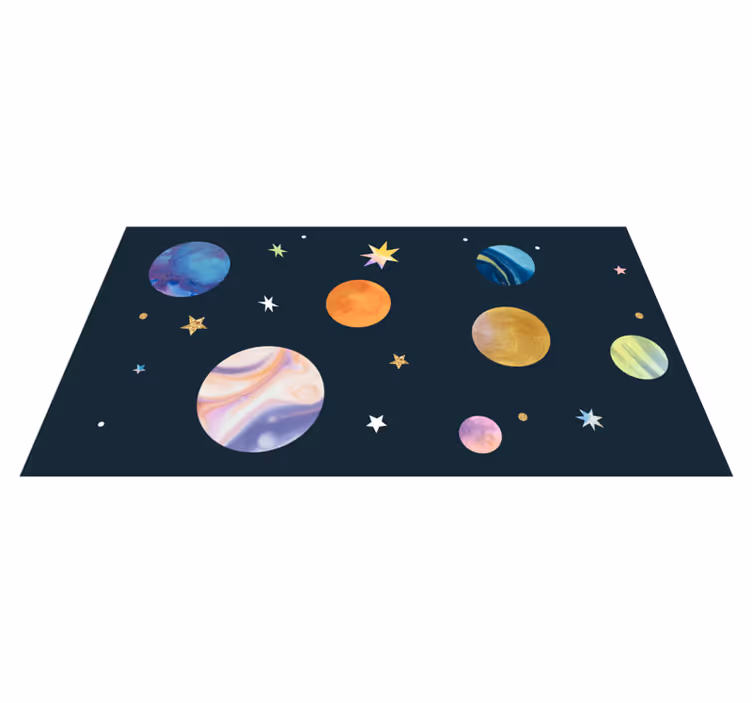 Kosmische ruimte vinyl tapijt sterren - TenStickers
