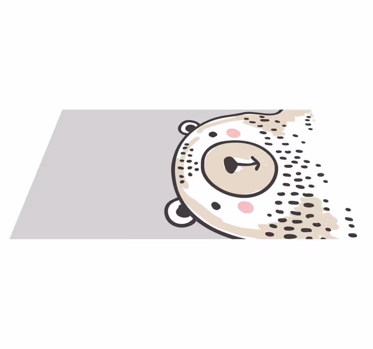 Gezichtsvorm van een beer vinyl tapijt baby - TenStickers