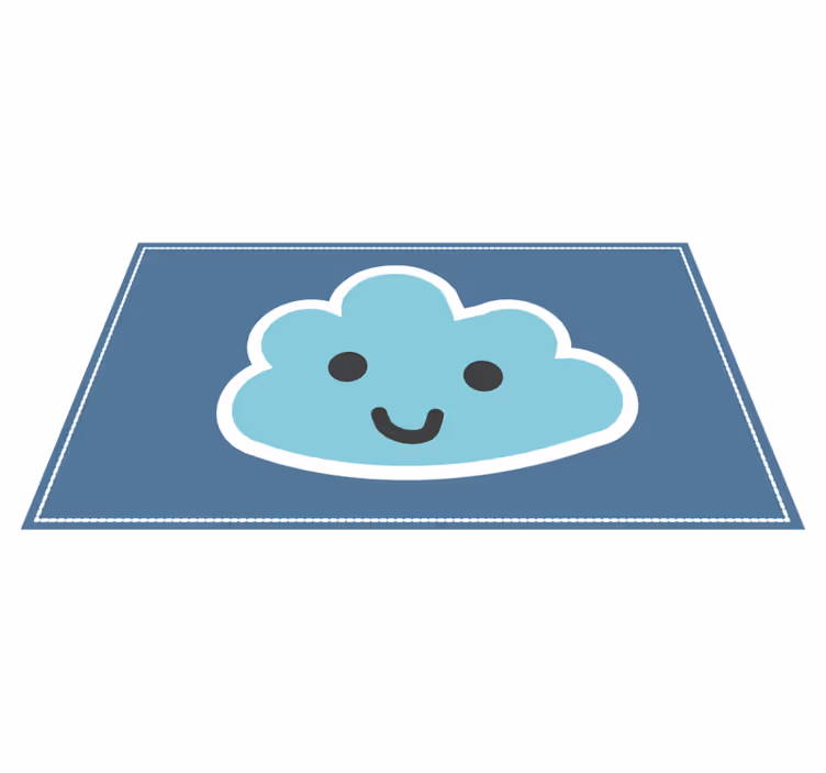 Glimlachend wolkenontwerp vinyl tapijt kind - TenStickers